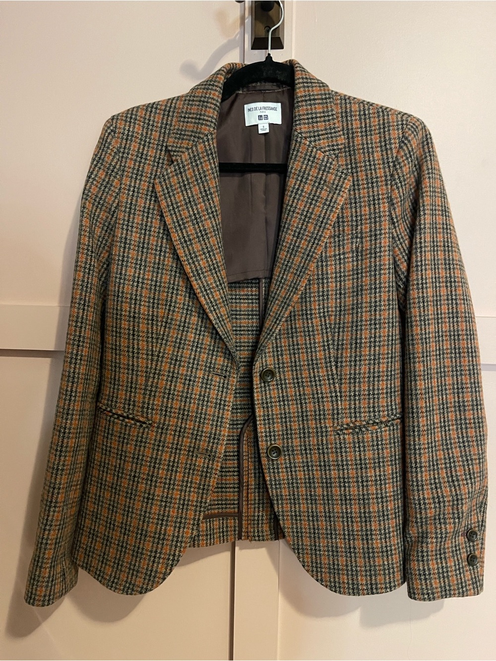 Ines De La Fressange x Uniqlo Plaid Blazer